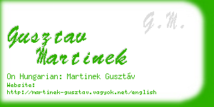 gusztav martinek business card